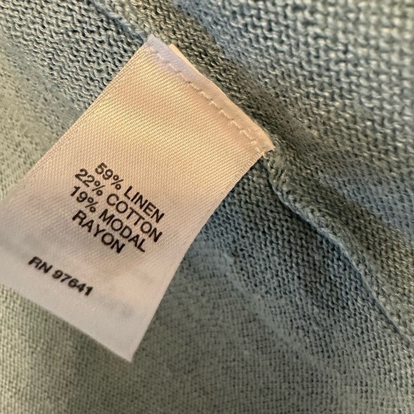 J. Jill Open Front soft  linen blend Cardigan Sweater - Picture 4 of 5